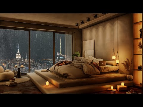 Soothing Jazz Music - 4K Cozy Apartment Ambience - Relaxing Jazz Piano Music to Study and Work