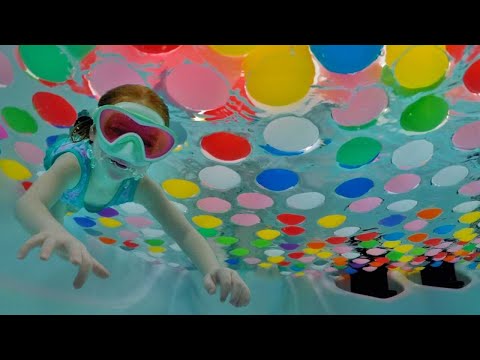 FLOATiNG  BALL  PiT  inside the POOL!!  Adley and Niko play underwater & a surprise for new Triplets