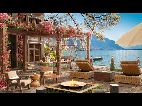 Summer Coffee Shop Ambience Cozy 4K Warm Jazz Music☀️ Relaxing Jazz Music for Study, Work