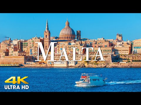 Explore the island nation of Malta from the air with beautiful relaxing music - 4K VIDEO UHD MALTA