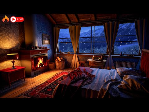 Cozy Fireplace 🔥Sleep Well with Relaxing Blizzard and Fireplace.