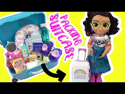 Disney Encanto Mirabel Doll Packs Suitcase for Vacation + Mini Fashion Purse