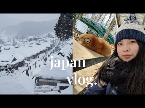 japan vlog 🇯🇵 winter wonderland part 1: ōuchi-juku aka edo period town, zaō fox village