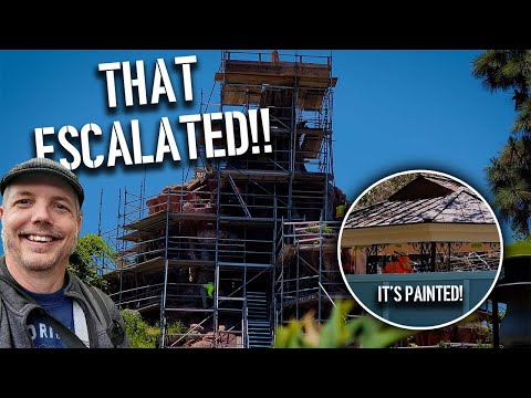 Splash Mountain demo escalates + progress at Tianas Palace  | Disneyland Construction 06-26-2023