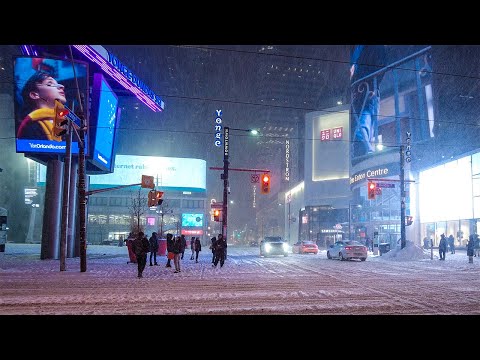 Toronto Canada Heavy Snowfall Walk | February 2023 Winter Storm 4K