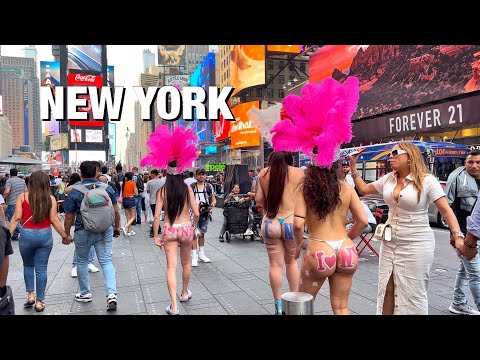 New York City Virtual Walking Tour - Manhattan Summer Walking Tour - Penn Station, Times Square