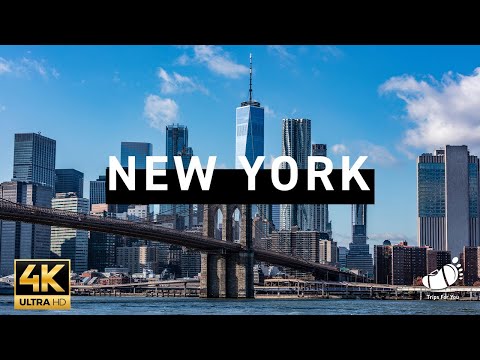 NEWYORK 4K UHD - Relaxing Music Along With Beautiful Nature Videos |  Flying Over Newyork