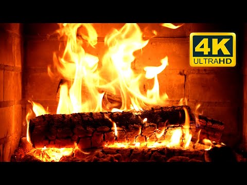 🔥 The BEST Cozy Fireplace 4K (12 HOURS). Fireplace Ambience with Crackling Fire Sounds