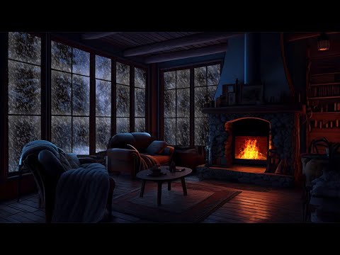 Relaxing snow storm night | Cozy winter wonderland | Turn off the lights & go to sleep right now