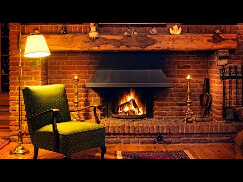 Fireplace, Rain Piano Music, Relax your mind with the winter wonderland space