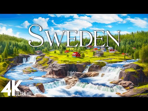 FLYING OVER SWEDEN (4K Video UHD) - Calming Music With Beautiful Nature Video For Relaxation