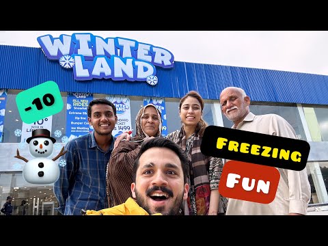 Winter Land -10 Degrees temperature in Lahore Bahria town🥶Hum sb ny bohat enjoy kia..