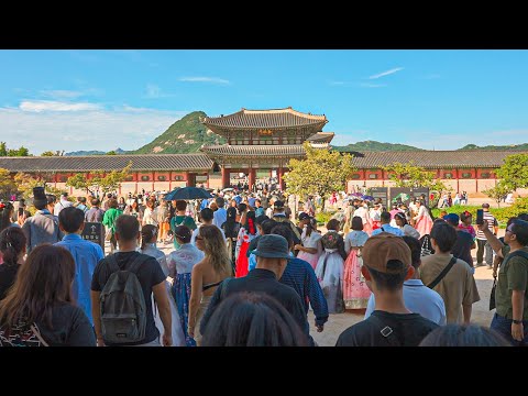 Chuseok Holiday Walking Bukchon, Samcheong-dong, Gyeongbokgung Palace | 4K HDR
