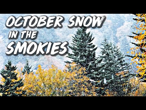 OCTOBER SNOW IN THE SMOKIES! Gorgeous Fall Color Mixes With Early Snowfall In The Smoky Mountains