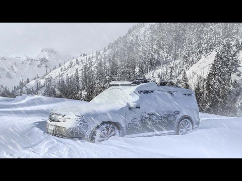 SURVIVING A BLIZZARD IN A CAR! | Crazy Snowstorm Winter Car Camping in the Mountains
