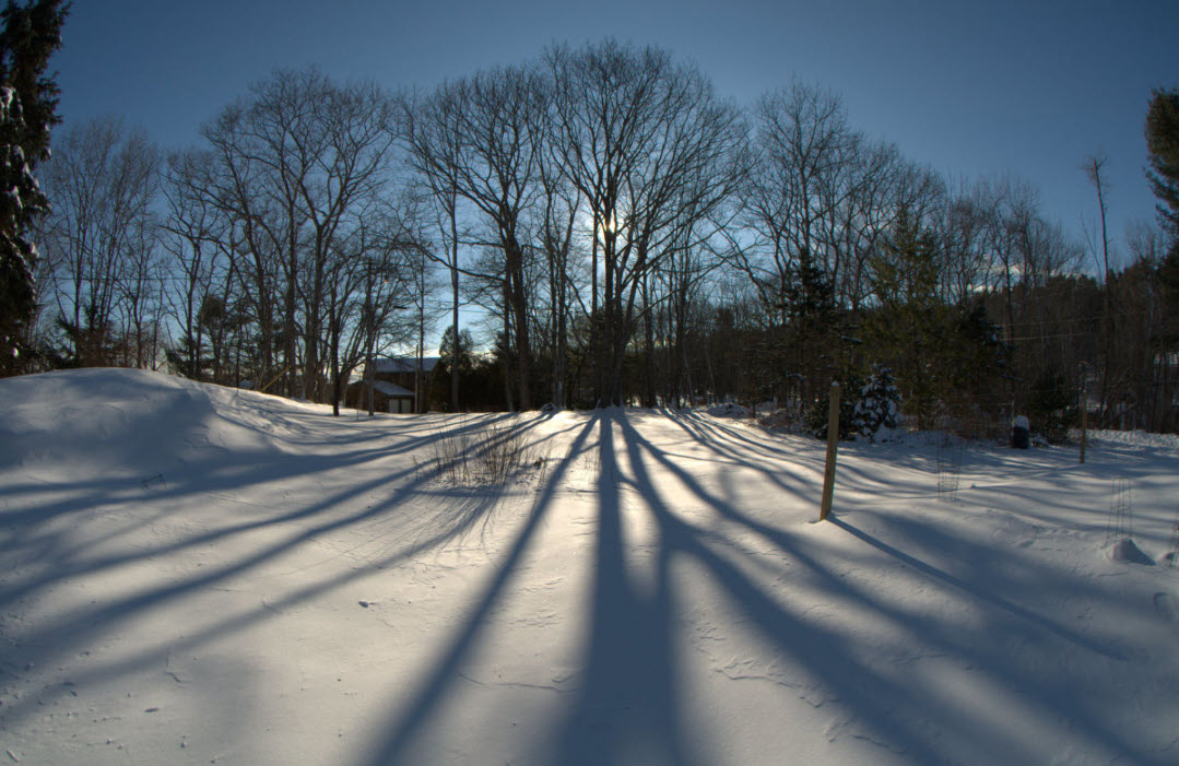 Snow Storm and Breathtaking View from the Bed in a Cozy Cabin, Crackling Fire & Wind Sound - Winter