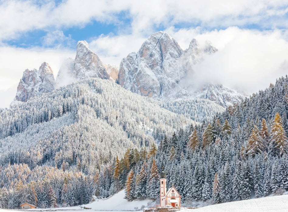 Snow Falling Day in Cozy Winter Cabin Ambience with Fireplace Sound and Snowfall view