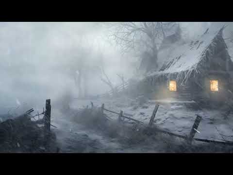 Frozen Winter Blizzard In Abandoned Village | Heavy Snowstorm & Howling Wind