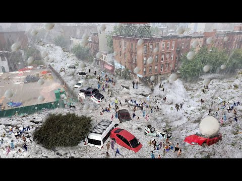 Africa is in chaos! Cars and houses destroyed, super hailstorm in Johannesburg