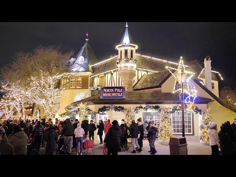 Canada's Wonderland WinterFest 2023 CHRISTMAS LIGHTS Winter Walk 4K