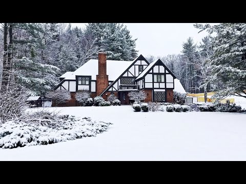 4K🇨🇦 Canadian Winter Relaxing Morning SNOW Walk in Toronto area Vaughan after Overnight Snowfall
