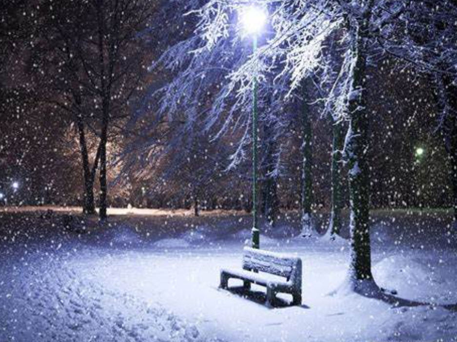 Cozy Winter Jazz ❄️ Smooth Instrumental Jazz 🎹 4K Snowfall on Relaxing Patio ✨