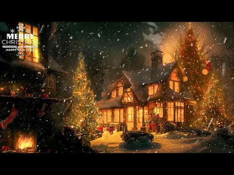 Peaceful Instrumental Christmas Music - Relaxing Christmas music Snowy Christmas Night