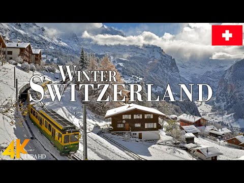 Winter Switzerland 4K Ultra HD • Stunning Footage, Scenic Relaxation Film with Calming Music